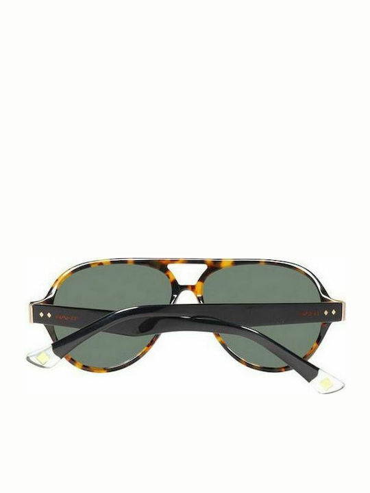 Bărbătești Ochelari de soare cu Maro Tortoise Cadru și Verde Lentilă