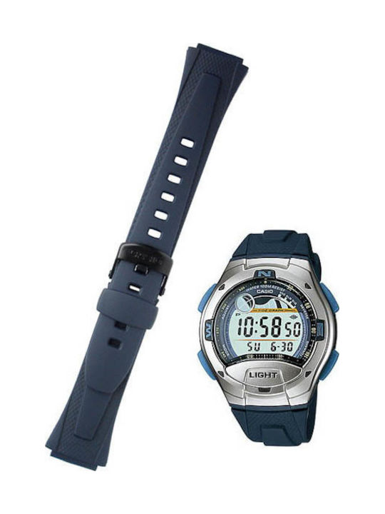 Casio Πλαστικό Λουράκι Navy Μπλε 18mm