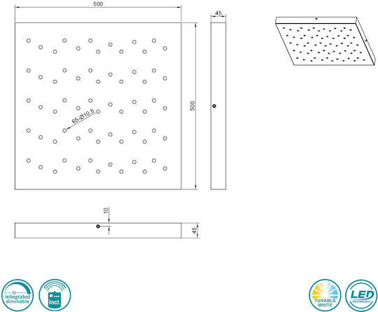 Trio Lighting Titus Platz Draußen LED Panel 22W mit Warm zu kühlem Weiß Licht