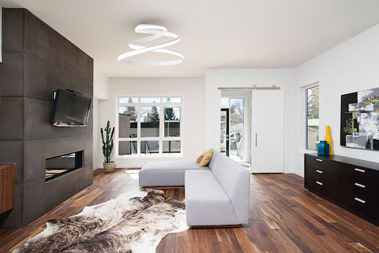 Ondaluce Vuelta Deckenleuchte 55cm Silber mit Integrierter LED