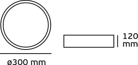 VK Lighting Πλαφονιέρα 30εκ. LED VK Lighting Πλαφονιέρα 30εκ. LED