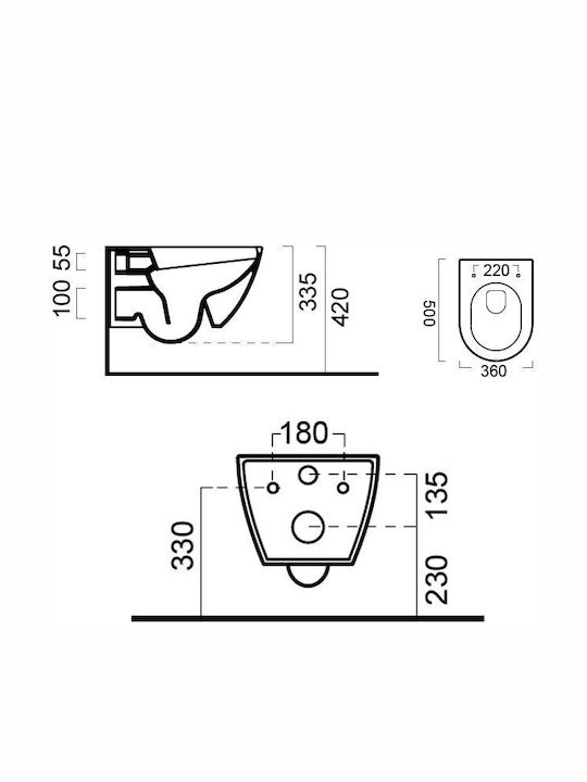 GSI Pura Swirl Flush 500- Λεκάνη Κρεμαστή με Slim Κάλυμμα Soft Close Tortora GSI Pura Swirl Flush 500- Λεκάνη Κρεμαστή με Slim Κάλυμμα Soft Close Tortora
