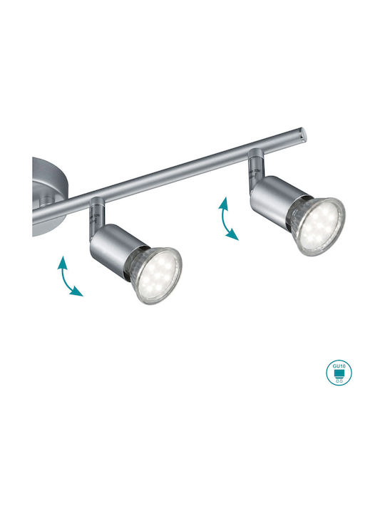 Trio Lighting Paris Spot with 4 Lights and with Socket GU10 in Gray Color