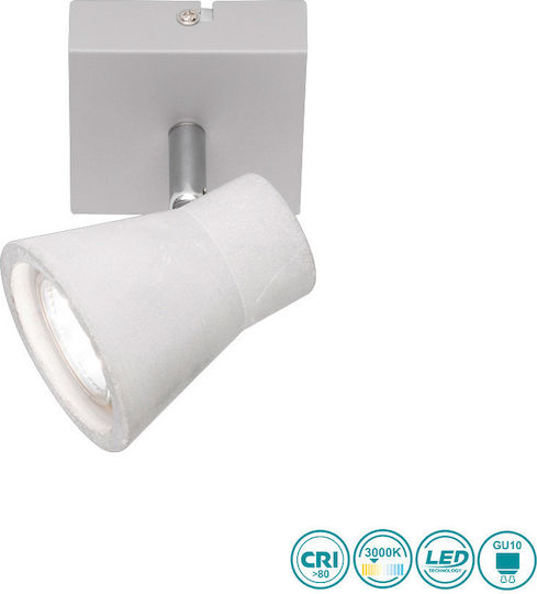 Trio Lighting Antony Единично Спот с Цокъл GU10 в Сребрист Цвят