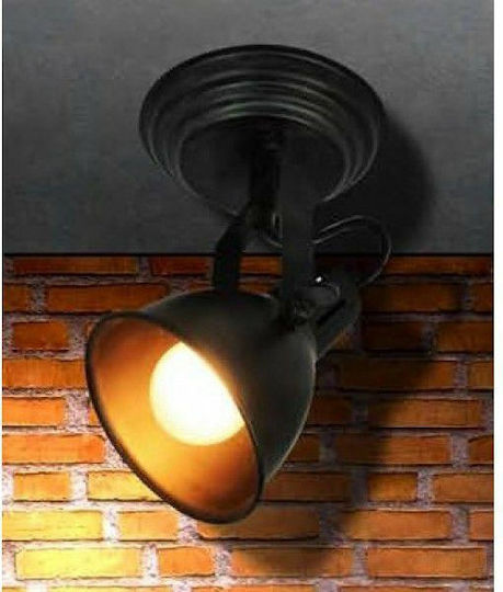Home Lighting Single Spot with Socket E14 in Black Color