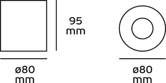VK Lighting Einzel Spot mit Fassung GU10 in Kupfer Farbe VK Lighting Einzel Spot mit Fassung GU10 in Kupfer Farbe