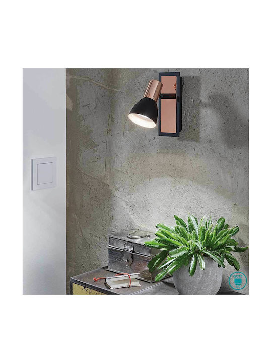 Eglo Barnham Single Spot with Socket GU10 in Copper Color