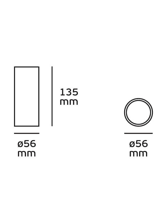 VK Lighting Single Spot with Socket GU10 in Copper Color