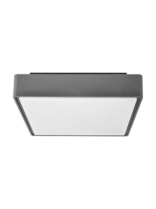 VK Lighting Πλαφονιέρα Οροφής Εξωτερικού Χώρου με Ενσωματωμένο LED σε Γκρι Χρώμα 75169-331692 VK Lighting Πλαφονιέρα Οροφής Εξωτερικού Χώρου με Ενσωματωμένο LED σε Γκρι Χρώμα 75169-331692
