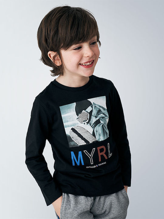 Mayoral Kids Blouse Long Sleeve Black