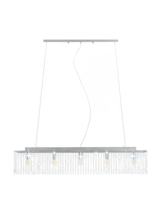 vidaXL Candelabru Ø104cm cu Cristale Argintiu 50860
