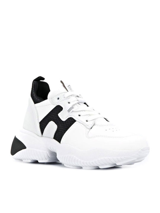 Interactive Femei Chunky Sneakers Albe