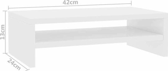 vidaXL Desktop Stand Monitor White (800222)