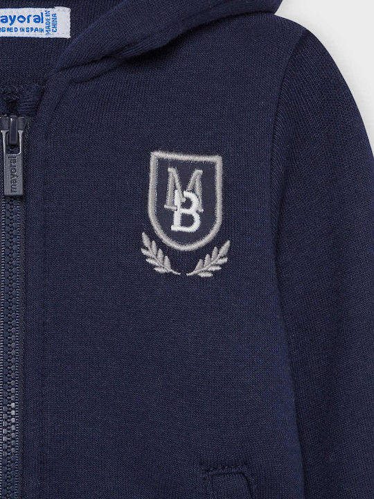 Mayoral Boys Hooded Sweatshirt with Zipper Blue