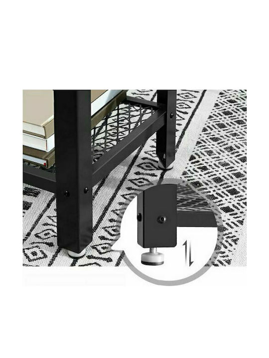 Κονσόλα από Ξύλο & Μέταλλο Μαύρη / Καφέ Μ101.5xΠ36xΥ80εκ.