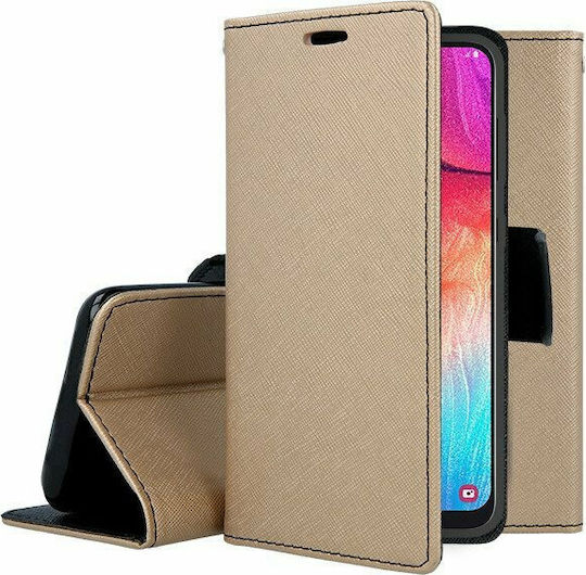 Fancy Diary Brieftasche Synthetisches Leder Gold (Galaxy A41)
