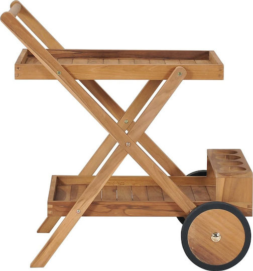 Auxiliary Table for Small Outdoor Spaces from Teak Foldable 82x54x83cm
