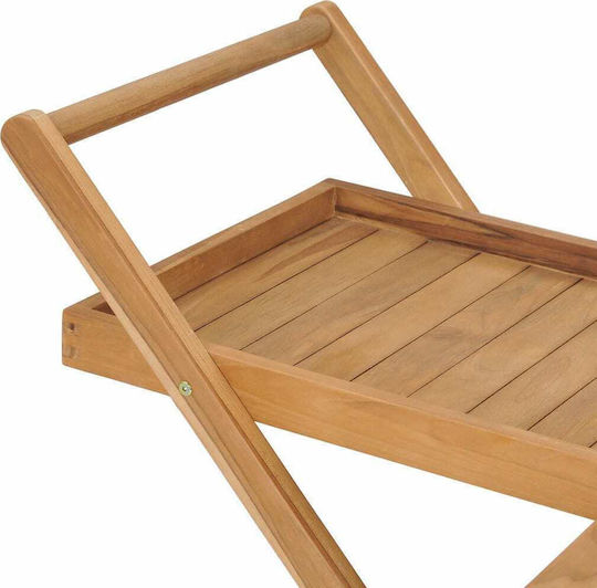 Auxiliary Table for Small Outdoor Spaces from Teak Foldable 82x54x83cm