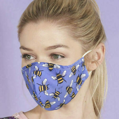 Eco Chic Face Cover Blue Bee 1τμχ