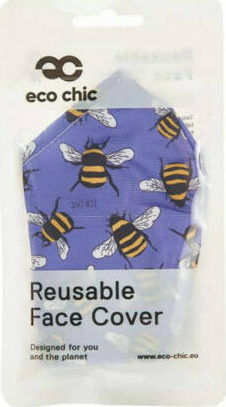 Eco Chic Face Cover Blue Bee 1τμχ
