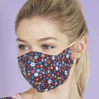 Eco Chic Face Cover Schutzmaske Stoff Mehrfarbig M10 1Stück