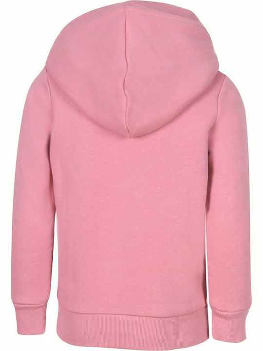 Fleece Kids Sweatshirt with Hood and Pockets Pink