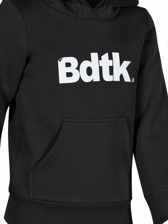 Kids Sweatshirt with Hood and Pockets Black