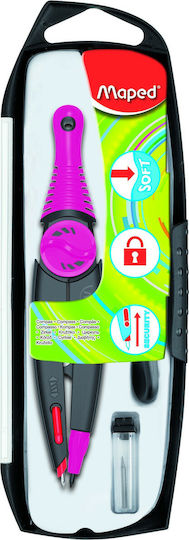 Maped Stop & Safe Plastic Marking Compass with Needle in Multicolour Case (Miscellaneous Colours)
