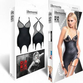 Demoniq Dark Desire Eris Φόρεμα Garter Dress Μαύρο