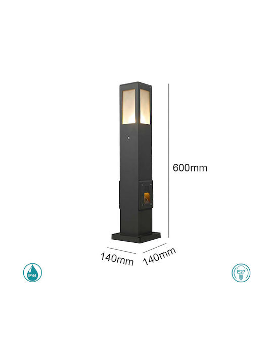 Sun Light Outdoor Floor Lamp Small Post IP44 for E27 Socket Black