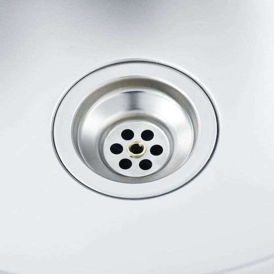 vidaXL Ένθετος Νεροχύτης Inox Brushed Μ120xΠ50cm Ασημί