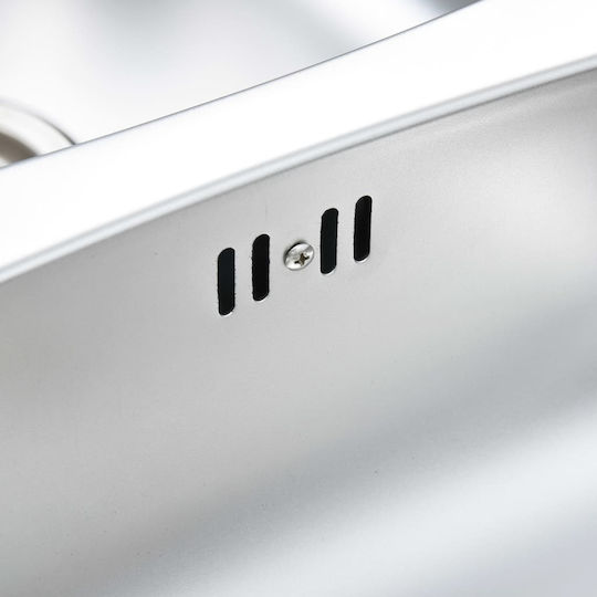 vidaXL Ένθετος Νεροχύτης Inox Brushed Μ120xΠ50cm Ασημί
