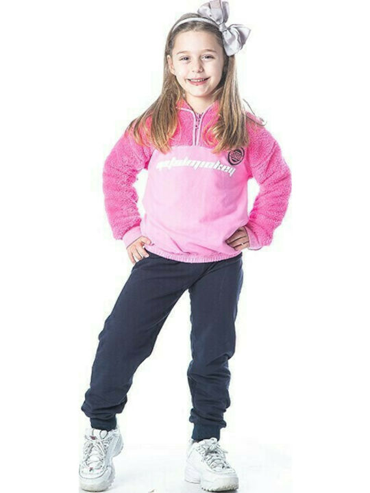 Joyce Kids Sweatpants Set Pink 2pcs Metal Mickey