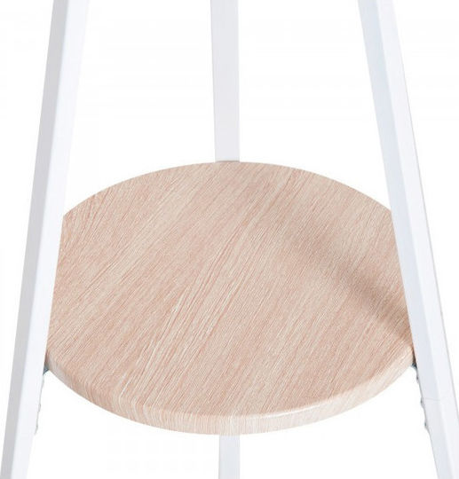 HomCom Cuiere de podea Metal Alb 9 Poziții 45x45x180cm