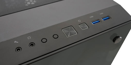 LC-Power Gaming 709B - Solar_System_X Midi Tower Κουτί Υπολογιστή με Πλαϊνό Παράθυρο και RGB Φωτισμό Μαύρο