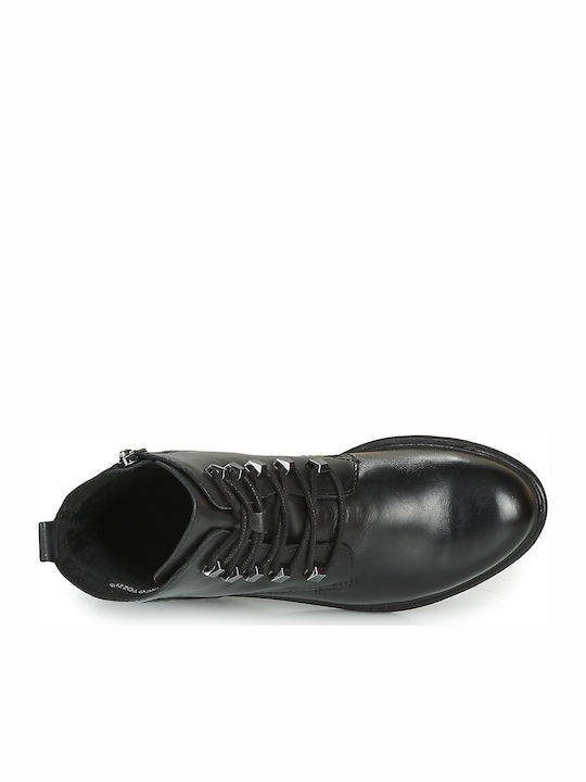 Leather Women's Ankle Boots Black