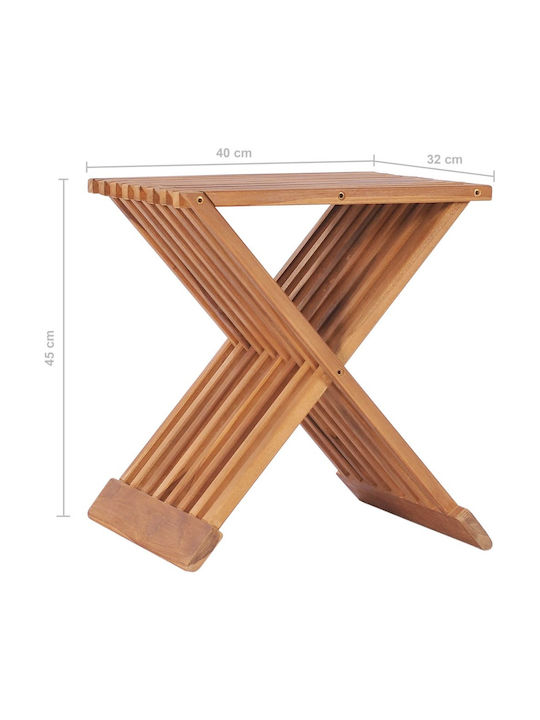 Дървена Външна Табуретка 40x32x45см