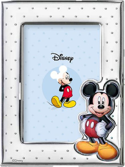 Disney Mickey Mouse Picture Frame Silver in Silver Colour 9x13cm