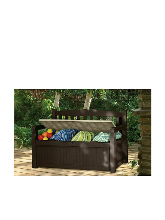 Eden Bench Outdoor Plastic with Chest 140x60x84cm