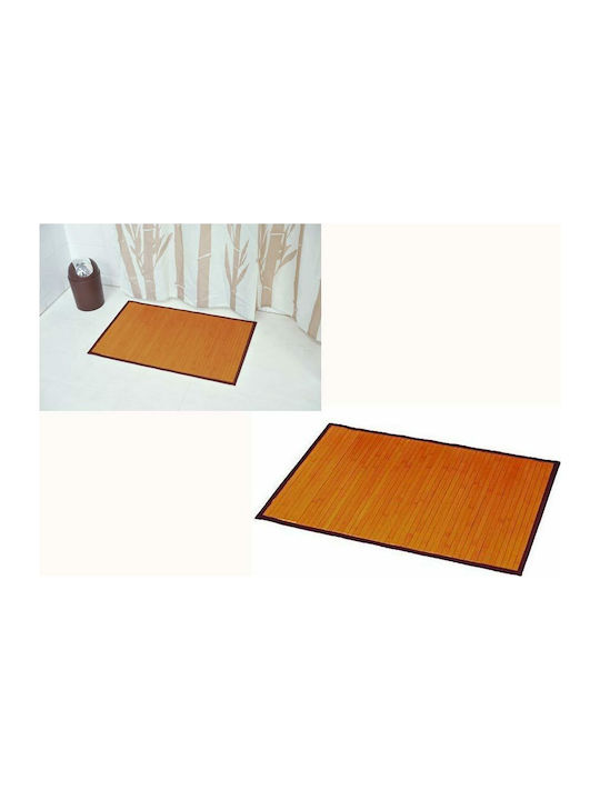 Aria Trade Πατάκι Μπάνιου Ξύλινο 7401162 Bamboo 50x80εκ.