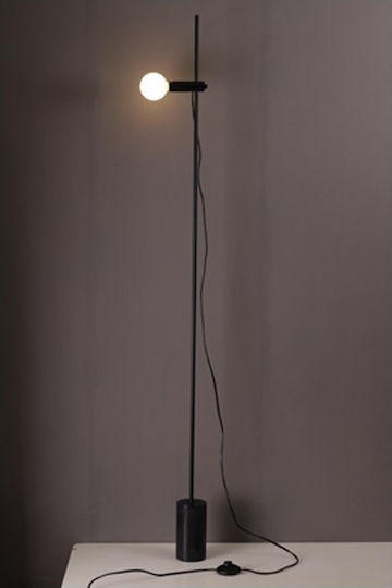 Aca Floor Lamp H160xW9cm. with Socket for Bulb E14 Black