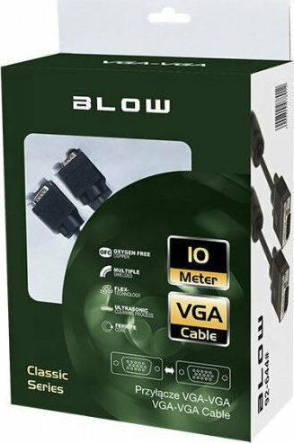 Blow Kabel VGA-Stecker - VGA-Stecker Schwarz 10m (VG-644)