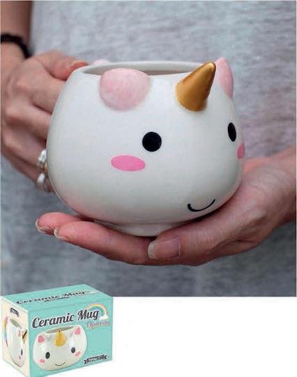 I-Total Unicorn Cană Ceramică Albă 475ml