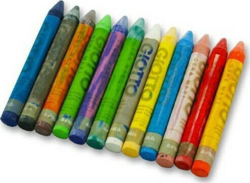Giotto Crayons Set Cera 10cm 12 Colours