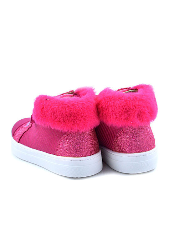 Kids Sneakers High Anatomic with Scratch Fuchsia