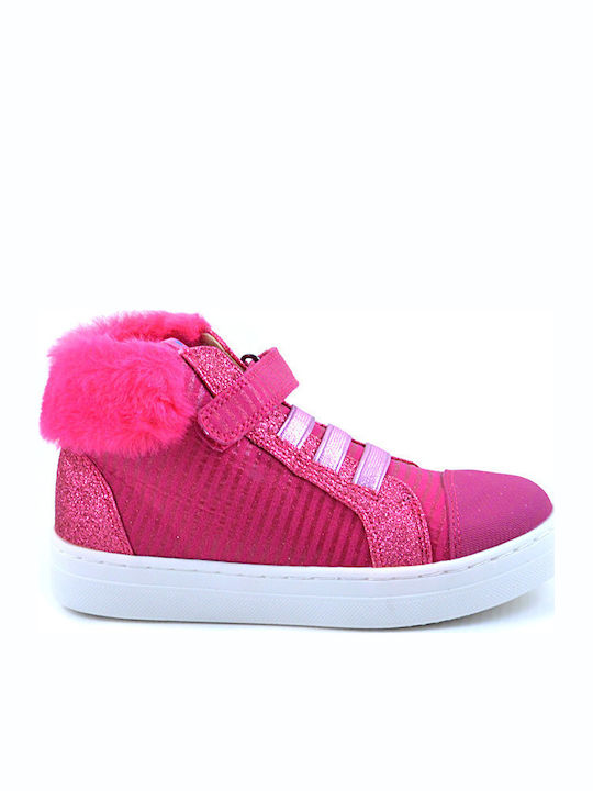 Kids Sneakers High Anatomic with Scratch Fuchsia