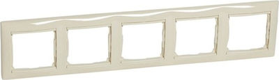 Legrand Valena Switch Frame 5-Slots Beige 774355