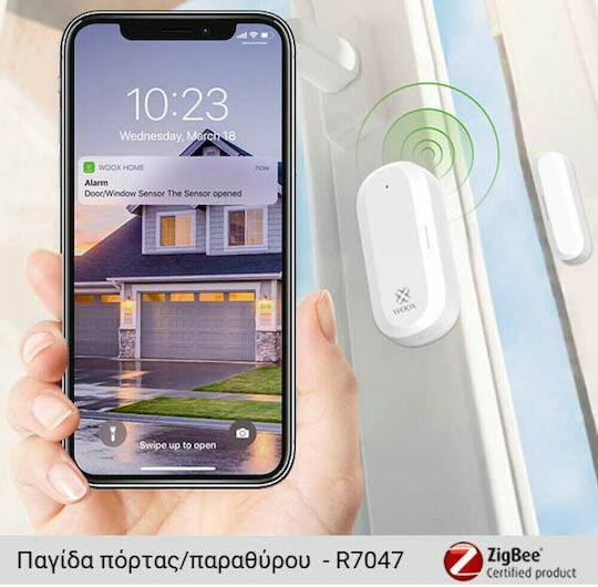 Woox Безжичен Сензор За Контакт Wi-Fi ZigBee И RF 868MHz 57x37x12mm
