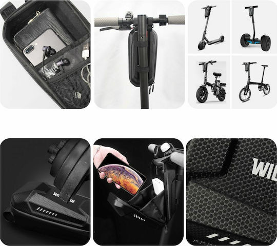 Wildman Gears Tech Protect Wildman Hardpouch Large (3L) Bag for Electric Scooter Segway-Ninebot in Black Color