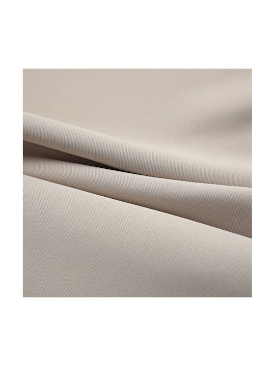 vidaXL Set Blackout Curtains With Beige Grommets 140x245cm